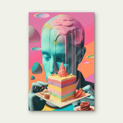 Surreal Sweetness of a Pastel Dream 60x90cm Metal Print Ready to Hang - Bella Home Decor