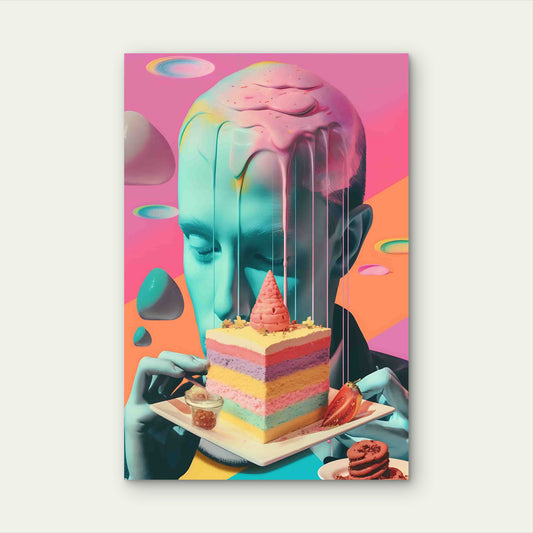 Surreal Sweetness of a Pastel Dream 60x90cm Metal Print Ready to Hang