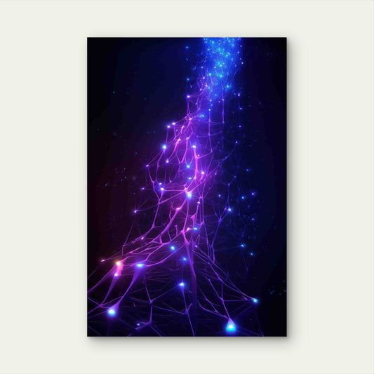 The Pulse of Artificial Intelligence 60x90cm Metal Print Ready to Hang