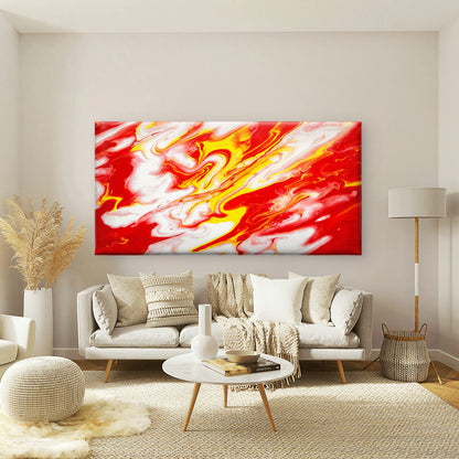 Fiery Liquid Marble Art Wall Art Canvas Office Home Room Framed 120x60cm