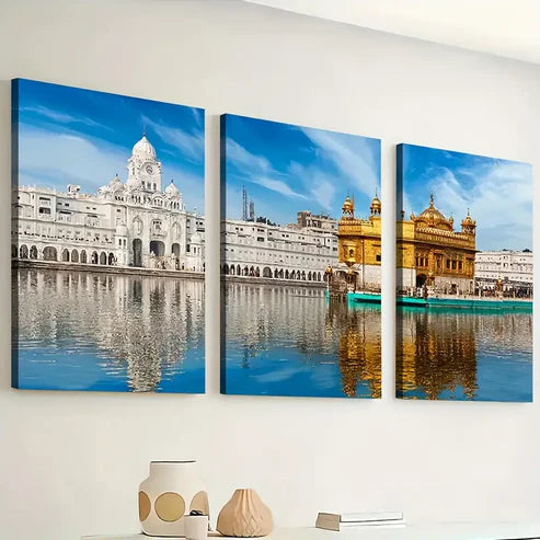 3pcs Modern Style Architecture Art Wall Art Set Canvas Unframed - High Quality Print 100% Australian Made Wall Canvas