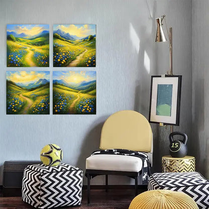 4pcs  Nature picture quality texture VH   Wall Art Canvas Framed