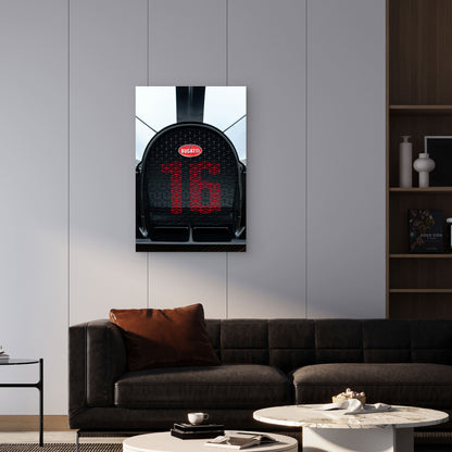 Bugatti Chiron Pur Sport Front Grille 60x90cm Metal Print Ready to Hang