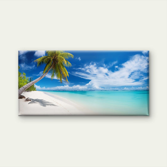 Palm Trees Lean Over Wall Art Canvas Office Home Room Framed 120x60cm