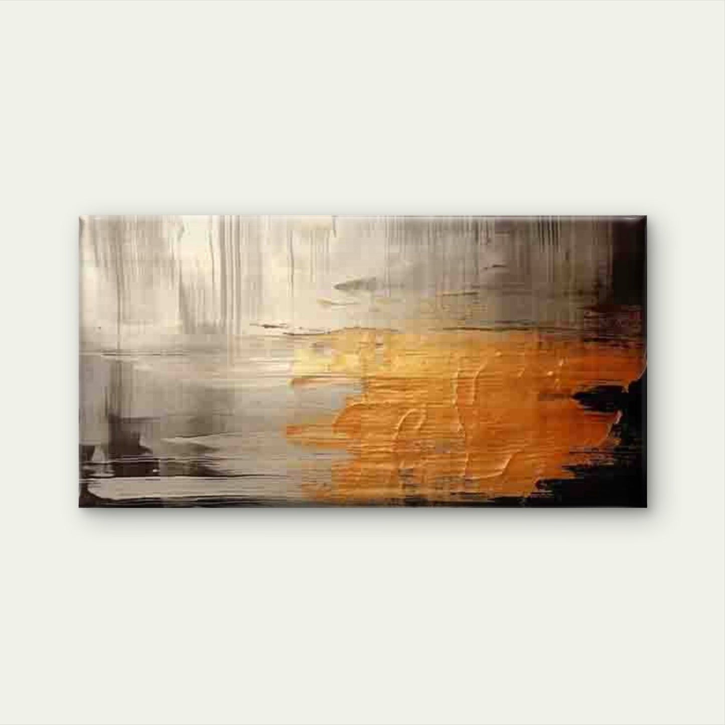 Design with Orange And Gray Hue Wall Art Canvas Office Home Room Framed 120x60cm