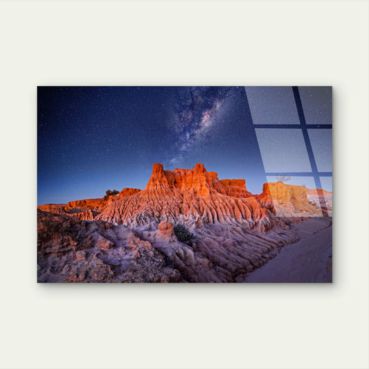 Mungo National Park Milky Way Night Acrylic Glass Printing Wall Art Australian Made Quality