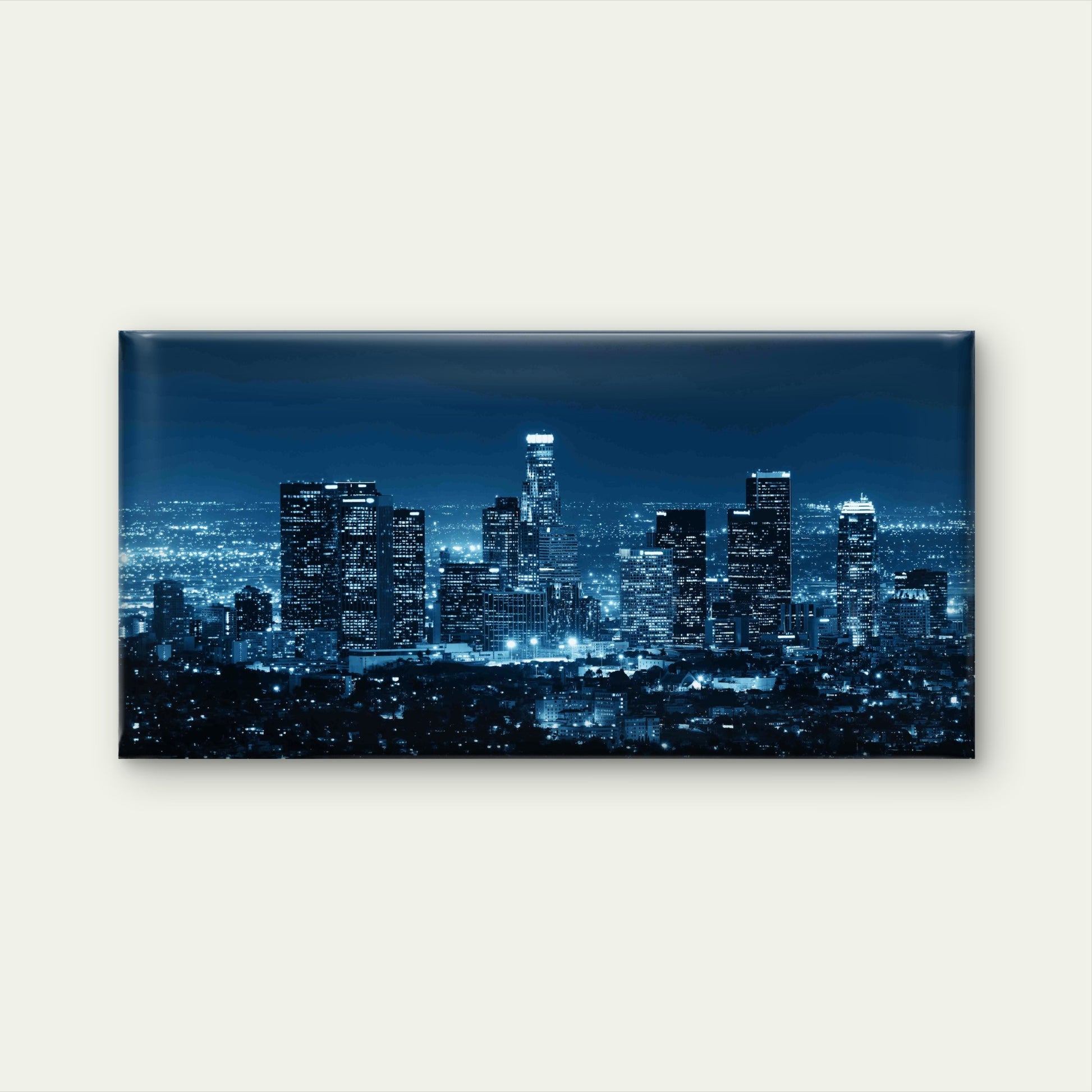 Los Angeles Downtown Buildings Wall Art Canvas Office Home Room Framed 120x60cm - Bella Home Decor