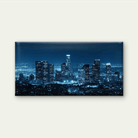 Los Angeles Downtown Buildings Wall Art Canvas Office Home Room Framed 120x60cm
