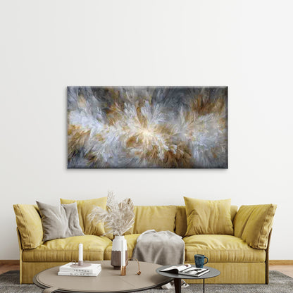 Neutral & Painting Abstract Wall Art Canvas Office Home Room Framed 120x60cm