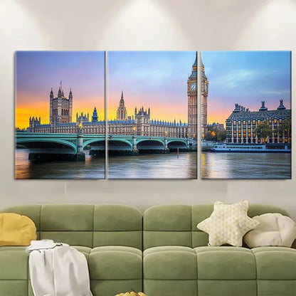 3pcs England Wall Decor Big Ben Metal Print Ready to Hang Art
