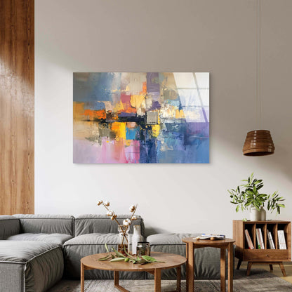 Modern Abstract Oil Textured Acrylic  Glass Printing Wall Art Australian Made Quality