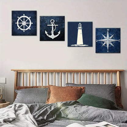 4pcs Lighthouse Canvas Print   Wall Art Canvas Framed