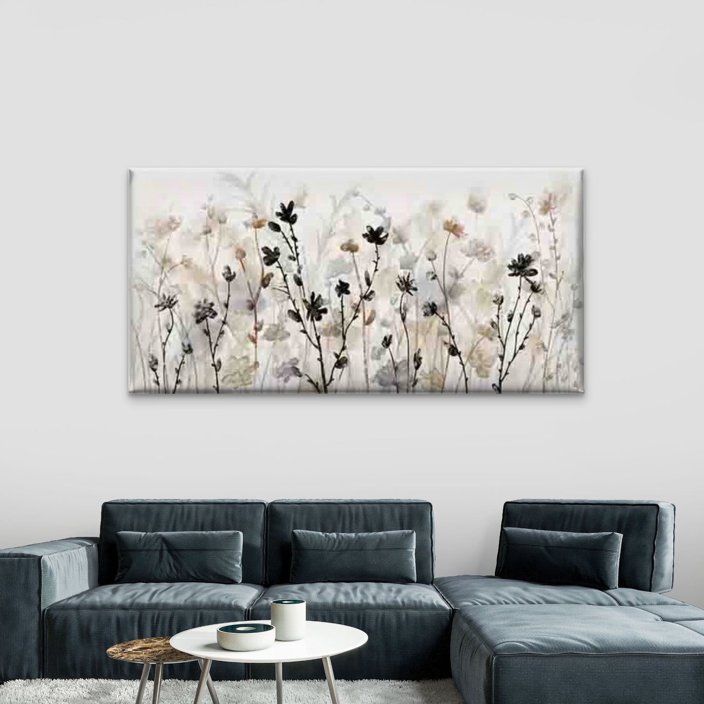 Watercolor Botanical Retro Wall Art Canvas Office Home Room Framed 120x60cm