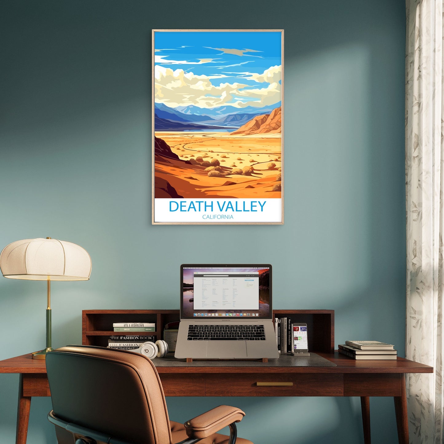 Death Valley National Park California Desert Travel Poster Print Wall Art