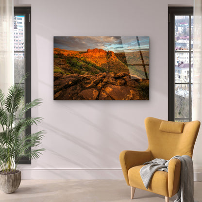 Australia Red Centre Canyon Valley Acrylic Glass Printing Wall Art Australian Made Quality