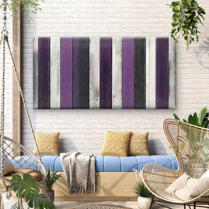 Purple Panel Abstract Wall Art Canvas Office Home Room Framed 120x60cm