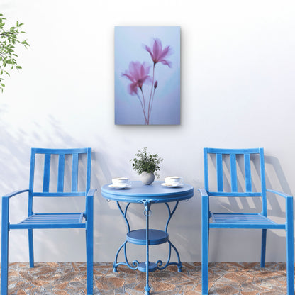 Softly Focused Pink Flowers 40x60cm Metal Print Ready to Hang