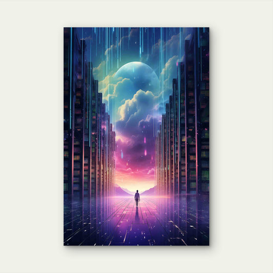 Cyber Security Concept Digital Art 60x90cm Metal Print Ready to Hang