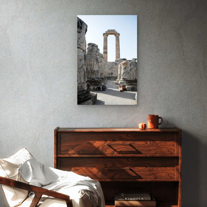 Ancient Greece Apollo Columns Architecture 40x60cm Metal Print Ready to Hang