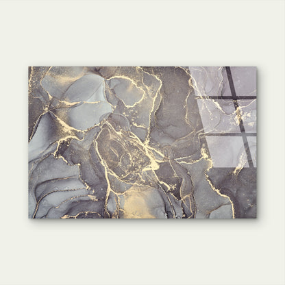 Black Gold Liquid Marble Swirl Luxury Acrylic Glass Printing Wall Art Australian Made Quality