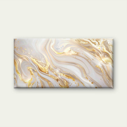 White Gold Marble Texture Wall Art Canvas Office Home Room Framed 120x60cm