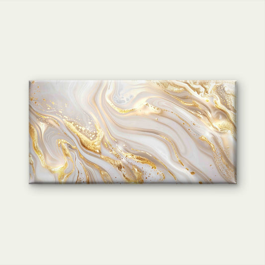White Gold Marble Texture Wall Art Canvas Office Home Room Framed 120x60cm