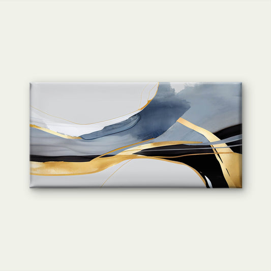 Golden Horizon Abstract Wall Art Canvas Office Home Room Framed 120x60cm