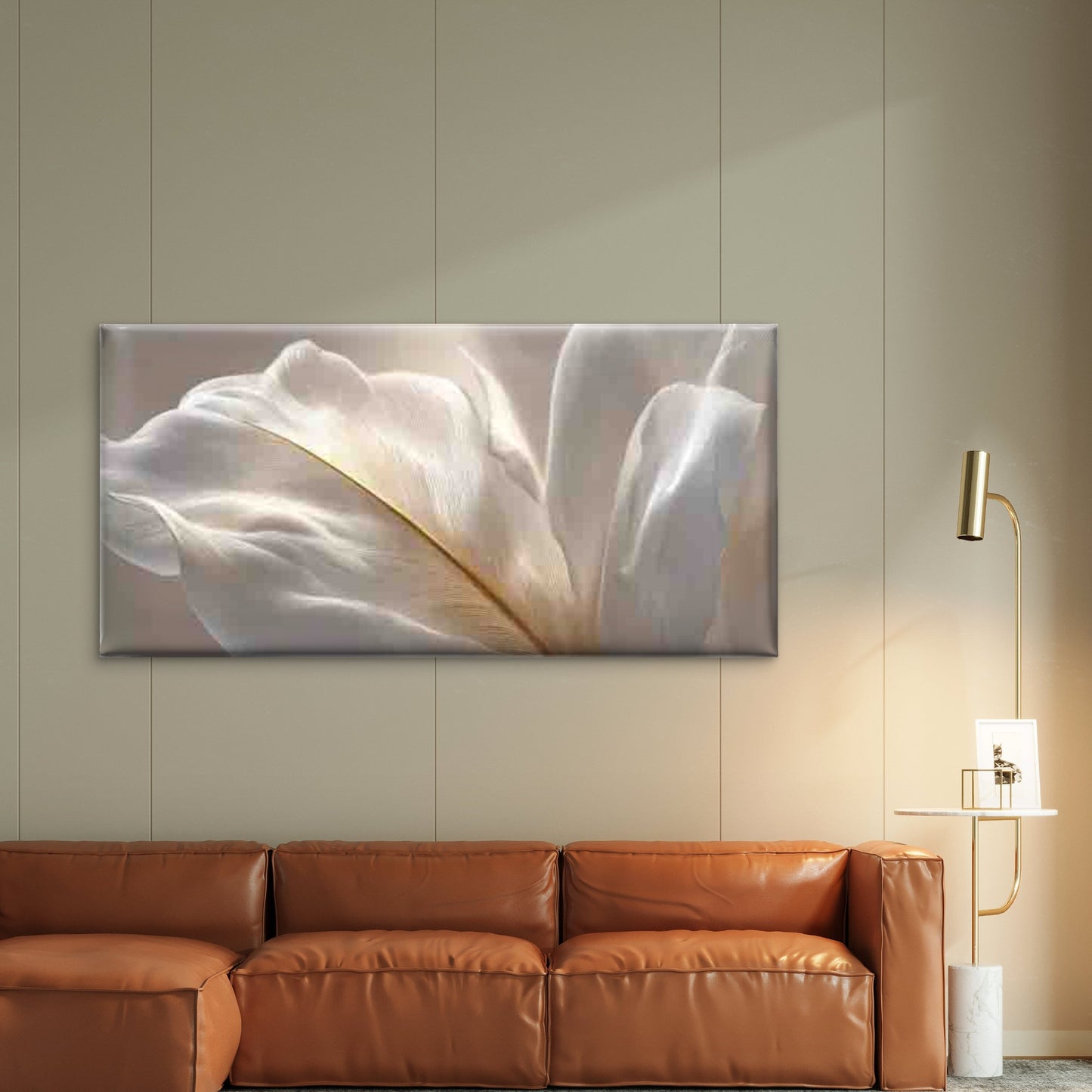 Elegant Feather a Soft Touch Wall Art Canvas Office Home Room Framed 120x60cm