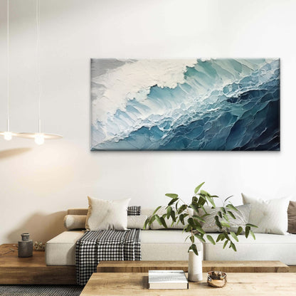 Abstract Ocean Waves Decor Wall Art Canvas Office Home Room Framed 120x60cm
