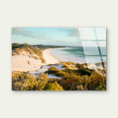 KCoastal Beach Sand Dune Turquoise Sea Acrylic Glass Printing Wall Art Australian Made Quality