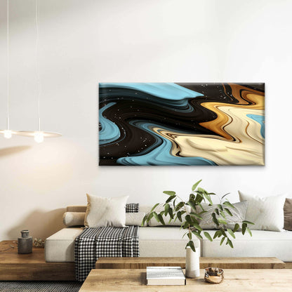 Abstract Ink Art Background Wall Art Canvas Office Home Room Framed 120x60cm - Bella Home Decor