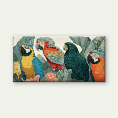 Tropical Birds Paintings Wall Art Canvas Office Home Room Framed 120x60cm