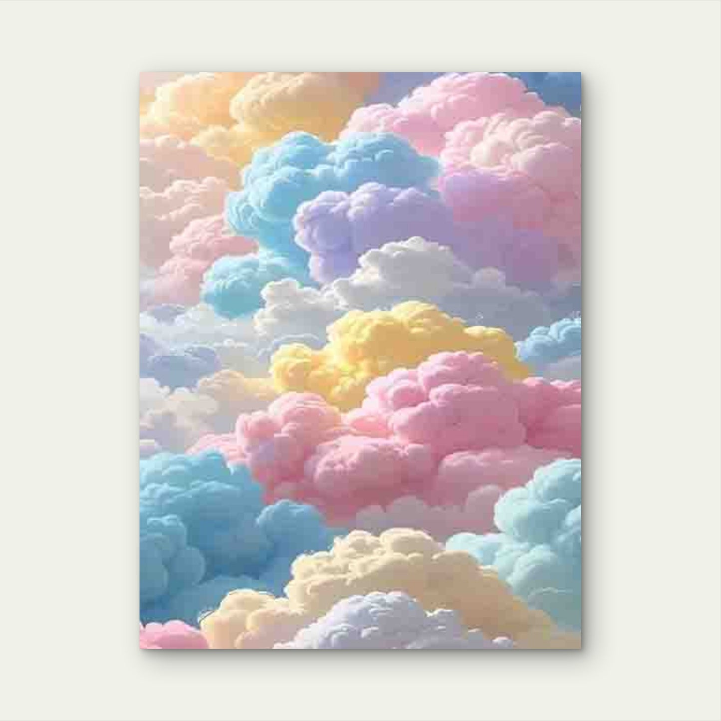 Colorful Clouds 60x90cm Metal Print Ready to Hang - Bella Home Decor