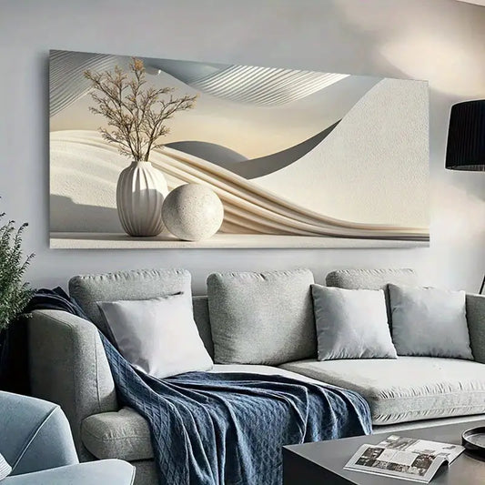 Modern Minimal Abstract wall canvas office home room framed 120x60cm - Bella Home Decor