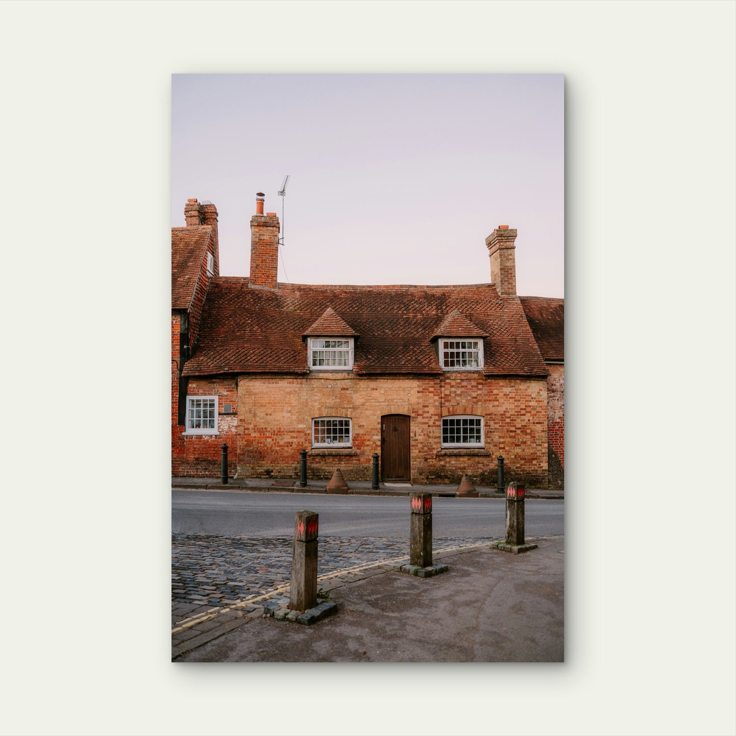 Traditional Brick Cottages Located At Buckler's Hard 40x60cm Metal Print Ready to Hang