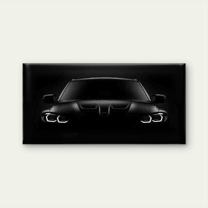 Car Headlights Wall Art Canvas Office Home Room Framed 120x60cm