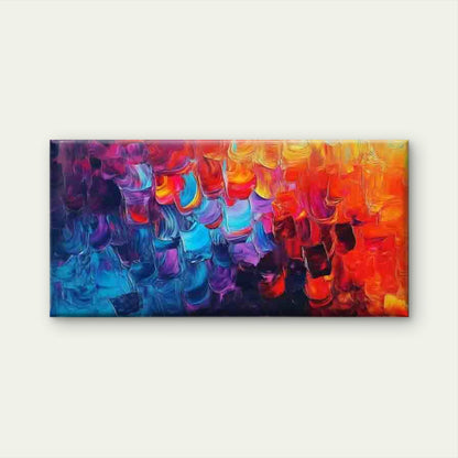 Abstract Brush Strokes Design Wall Art Canvas Office Home Room Framed 120x60cm - Bella Home Decor