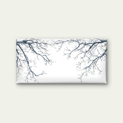 Winter Snow Tree Branch Painting Wall Art Canvas Office Home Framed 120x60cm