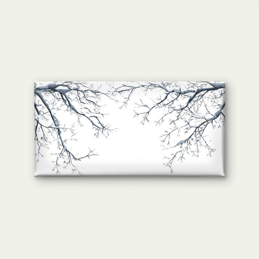Winter Snow Tree Branch Painting Wall Art Canvas Office Home Framed 120x60cm
