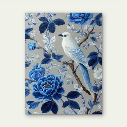 Bird Botanical Art Metal Print Ready to Hang