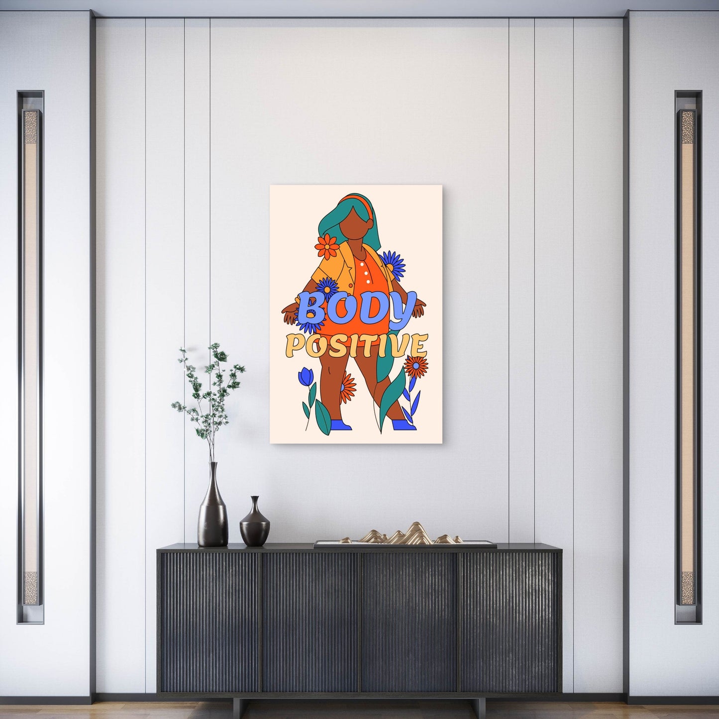 Girl Illustration Inspiration Metal Print Ready to Hang