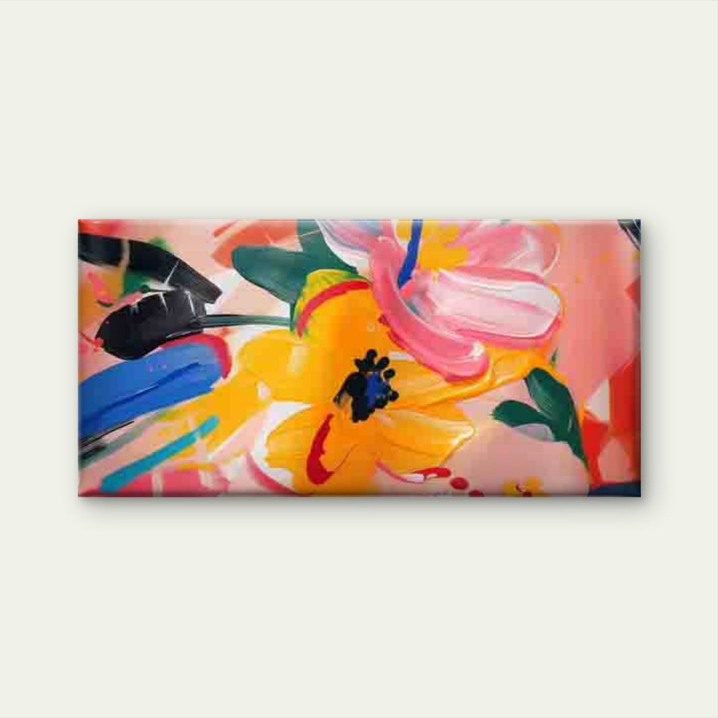 Abstract Cherries And Leaves Wall Art Canvas Office Home Room Framed 120x60cm