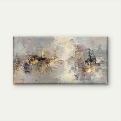 Soft Neutral Abstract Wall Art Canvas Office Home Room Framed 120x60cm