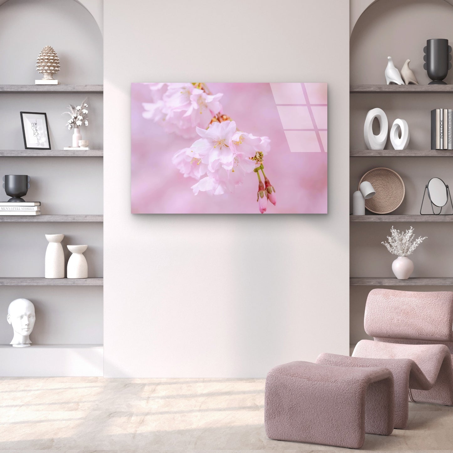Japan’s Pink Cherry Blossoms Glass Printing Wall Art Australian Made Quality