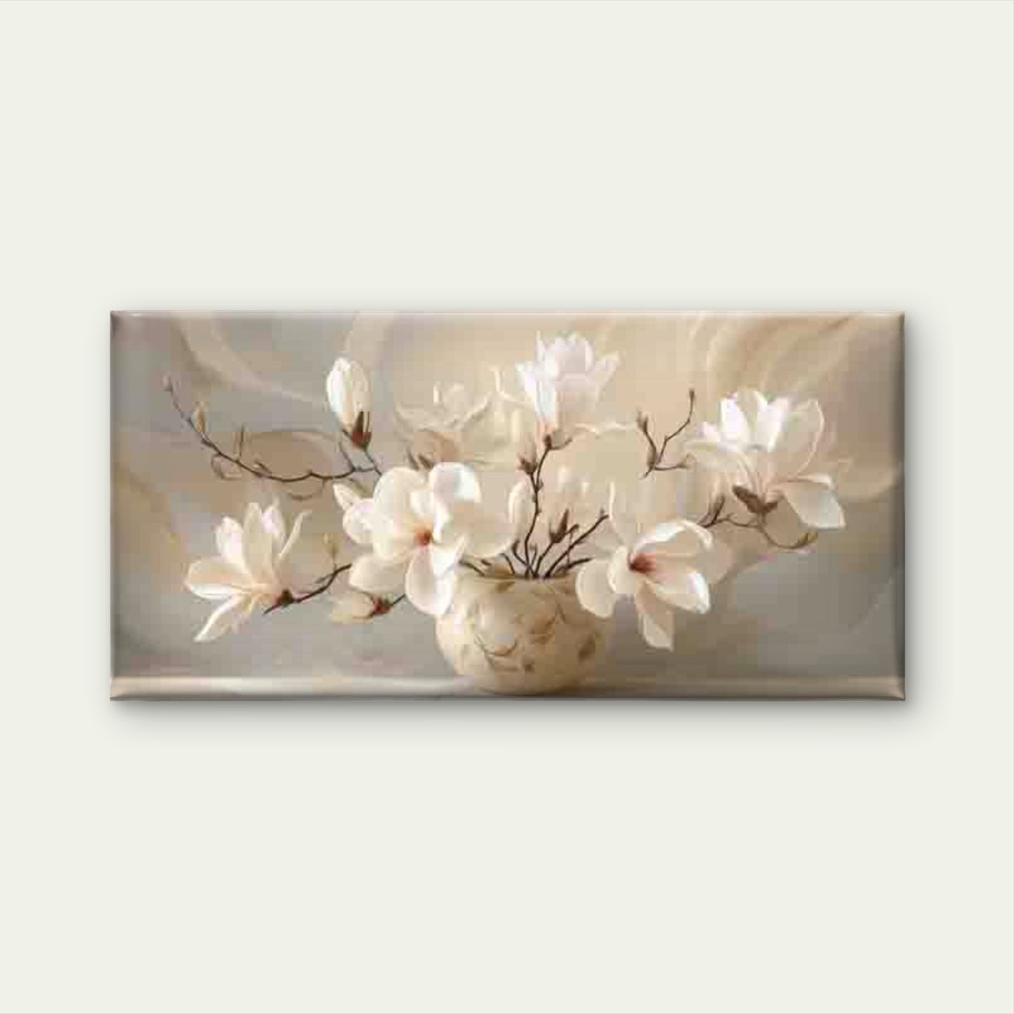 Elegant Bouquet Luxurious Vase Wall Art Canvas Office Home Room Framed 120x60cm