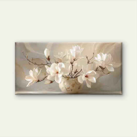 Elegant Bouquet Luxurious Vase Wall Art Canvas Office Home Room Framed 120x60cm