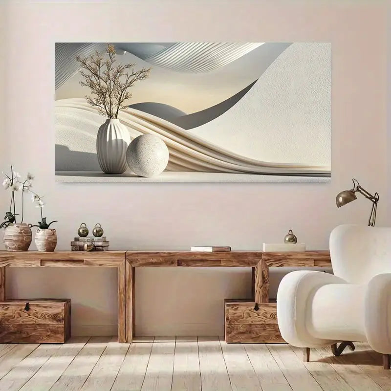 Modern Minimal Abstract wall canvas office home room framed 120x60cm - Bella Home Decor