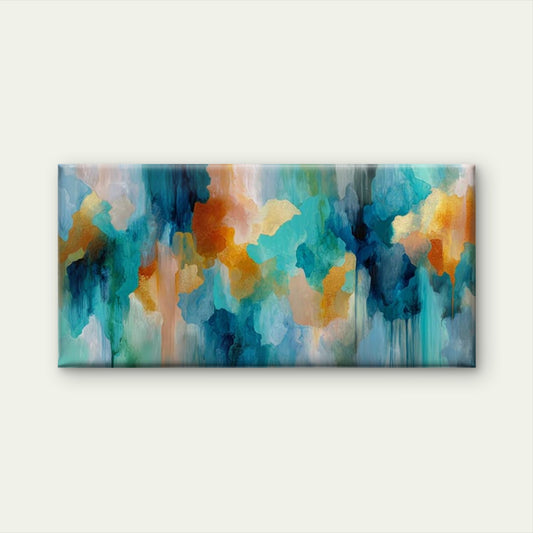 Abstract Palette Dynamic Flow Wall Art Canvas Office Home Room Framed 120x60cm