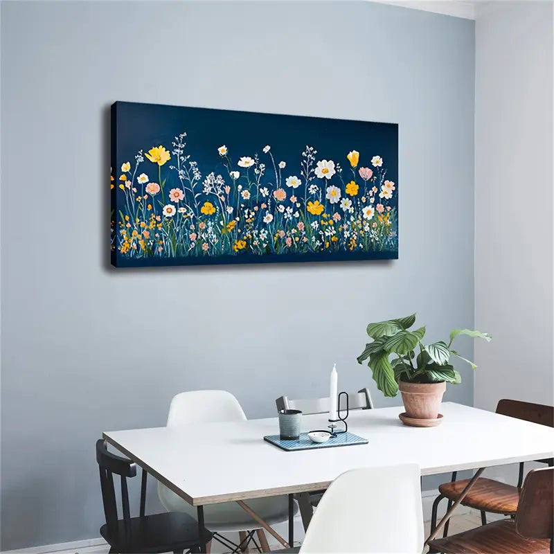 Rapid Growth of Colorful Flowers Wall Art Canvas Office Home Room Framed 120x60cm - Bella Home Decor