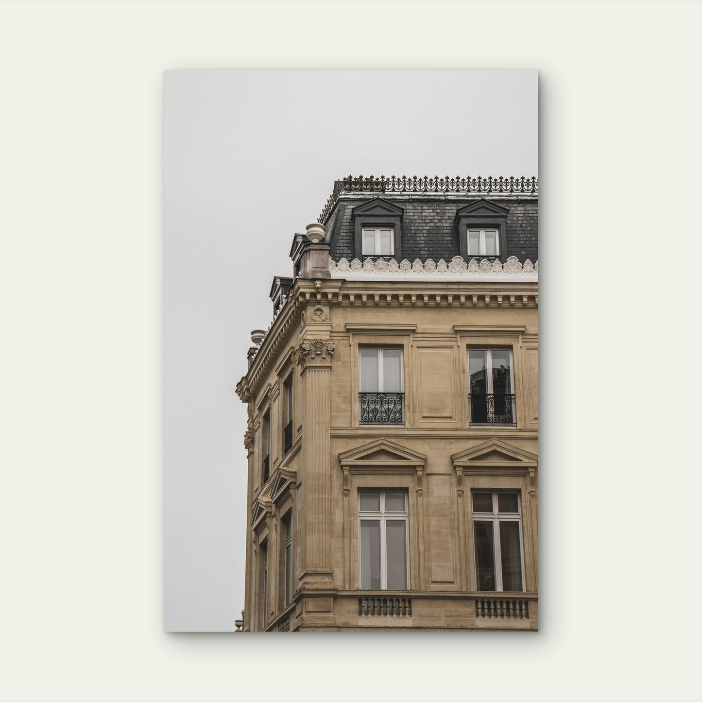 Haussmannian Architecture Of Central Paris 60x90cm Metal Print Ready to Hang